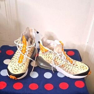 Nike Air Max Stylish White and Orange Sneakers